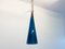 Blaue Mid-Century Trompeten Deckenlampe von Fog & Mørup, 1960er 2