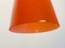 Mid-Century Orange Trumpet Ceiling Lamp from Fog & Mørup, 1960s 4