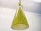 Mid-Century Diabolo Deckenlampe aus gelbem Glas von Aloys Gangkofner für Peill & Putzler, 1950er 4