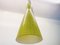 Mid-Century Diabolo Yellow Glass Ceiling Lamp by Aloys Gangkofner for Peill & Putzler, 1950s, Image 4