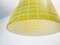 Lámpara de techo diábolo Mid-Century de vidrio amarillo de Aloys Gangkofner para Peill & Putzler, años 50, Imagen 3
