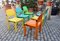 Pop Art Multicolored Dining Chairs, 1980s, Set of 6 3