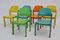 Pop Art Multicolored Dining Chairs, 1980s, Set of 6 4