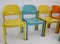 Pop Art Multicolored Dining Chairs, 1980s, Set of 6 9
