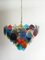 Space Age Multicolored Murano Glass Ceiling Lamp, 1980s 17