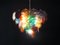 Space Age Multicolored Murano Glass Ceiling Lamp, 1980s 11