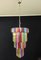 Murano Glas Deckenlampe mit 111 Multicolor Quadriedri, 1980er 2