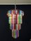 Murano Glas Deckenlampe mit 111 Multicolor Quadriedri, 1980er 3