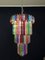 Murano Glass Ceiling Lamp with 111 Multicolor Quadriedri, 1980s, Image 3