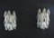 Vintage Italian Transparent Poliedri Murano Glass Sconces, 1979, Set of 2 7