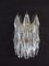 Vintage Italian Transparent Poliedri Murano Glass Sconces, 1979, Set of 2, Image 1