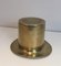 French Brass Top Hat Champagne Bucket, 1920s 8