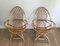 French Egg-Shaped Rattan Armchairs, 1950s, Set of 2 2
