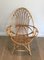 French Egg-Shaped Rattan Armchairs, 1950s, Set of 2 4