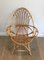 French Egg-Shaped Rattan Armchairs, 1950s, Set of 2, Image 4