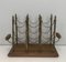 Brass and Wood Bottle Rack, 1960s 1