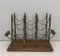 Brass and Wood Bottle Rack, 1960s, Image 1