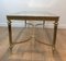 French Neoclassical Style Brass Coffee Table with Clear Glass Shelf Surrounded by a Silvered Mirror, 1970s 5