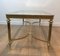 French Neoclassical Style Brass Coffee Table with Clear Glass Shelf Surrounded by a Silvered Mirror, 1970s, Image 5