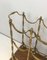 French Brass and Wood Bottles Holder, 1960, Image 6