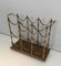 French Brass and Wood Bottles Holder, 1960 4