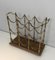 French Brass and Wood Bottles Holder, 1960, Image 4