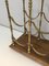 French Brass and Wood Bottles Holder, 1960, Image 7