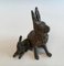 Small Bronze Figure of Rabbit and Kit, 1880s, Image 5