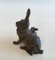 Small Bronze Figure of Rabbit and Kit, 1880s 3