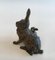Small Bronze Figure of Rabbit and Kit, 1880s, Image 3