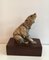 Ceramic Bear on Wood Base, 1900s, Image 8