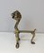 French Bronze Lion Andirons, 1900s, Set of 2 7
