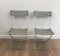 Leather and Lacquered Metal Folding Chairs, Italian, 1970s, Set of 2 3