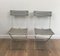 Leather and Lacquered Metal Folding Chairs, Italian, 1970s, Set of 2, Image 3