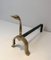 French Brass Duck Andirons in the Style of Maison Jansen, 1970s, Set of 2, Image 5