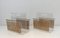 French Acrylic Glass, Brass and Encrusted Cane Magazine Racks, 1970s, Set of 2 4