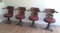 Mahogany and Cast Iron Ship Armchairs from the White Star Line Company, 1930s, Set of 4 3