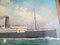 Cameronia Ship from Anghor Line Company, USA, 1940, Oil on Canvas, Framed 4