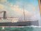 Camionia Ship de Anghor Line Company, États-Unis, 1940, Huile sur Toile, Encadrée 4