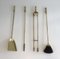 French Brass Fireplace Tools Set, 1970s 5