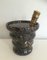 Decorative Black Marble and Brass Covered Pot, 1940s 8