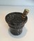 Decorative Black Marble and Brass Covered Pot, 1940s 3
