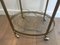 French Oval Brass Drinks Trolley with Removable Top Tray, 1950s 8