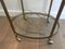 French Oval Brass Drinks Trolley with Removable Top Tray, 1950s, Immagine 8