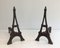 Eiffel Tower Cast Iron Andirons, France, 1900s, Set of 2 2