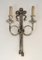 French Neo-Classical Style Silvered Bronze Sconces with Ribbons and Hunting Horns from Maison Bagués, 1960s, Set of 2 1