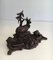 Black Forest Carved Wood Inkwell of Deer and Birds in the Forest, 1800s 3