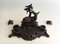 Black Forest Carved Wood Inkwell of Deer and Birds in the Forest, 1800s 8