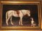 Pferd und Hund Gemälde, 19. Jh., Öl auf Leinwand, gerahmt, 2er Set 3