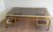French Brass Coffee Table with Smoked Glass Shelves by Guy Lefèvre, 1970s 4